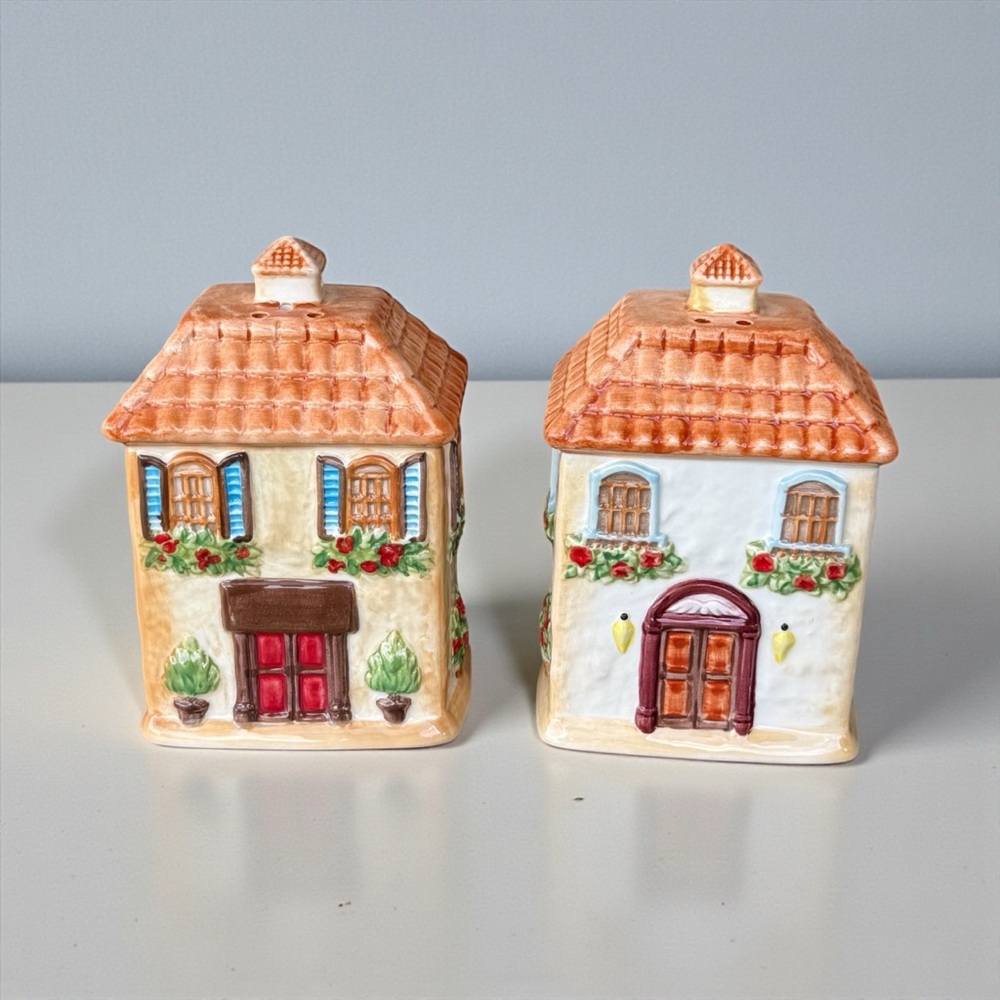 Certified International Piazzette Italian Villa Salt & Pepper Shaker Set